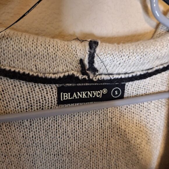 Blank NYC Chill Pill Cardigan black and white small - Picture 6 of 9